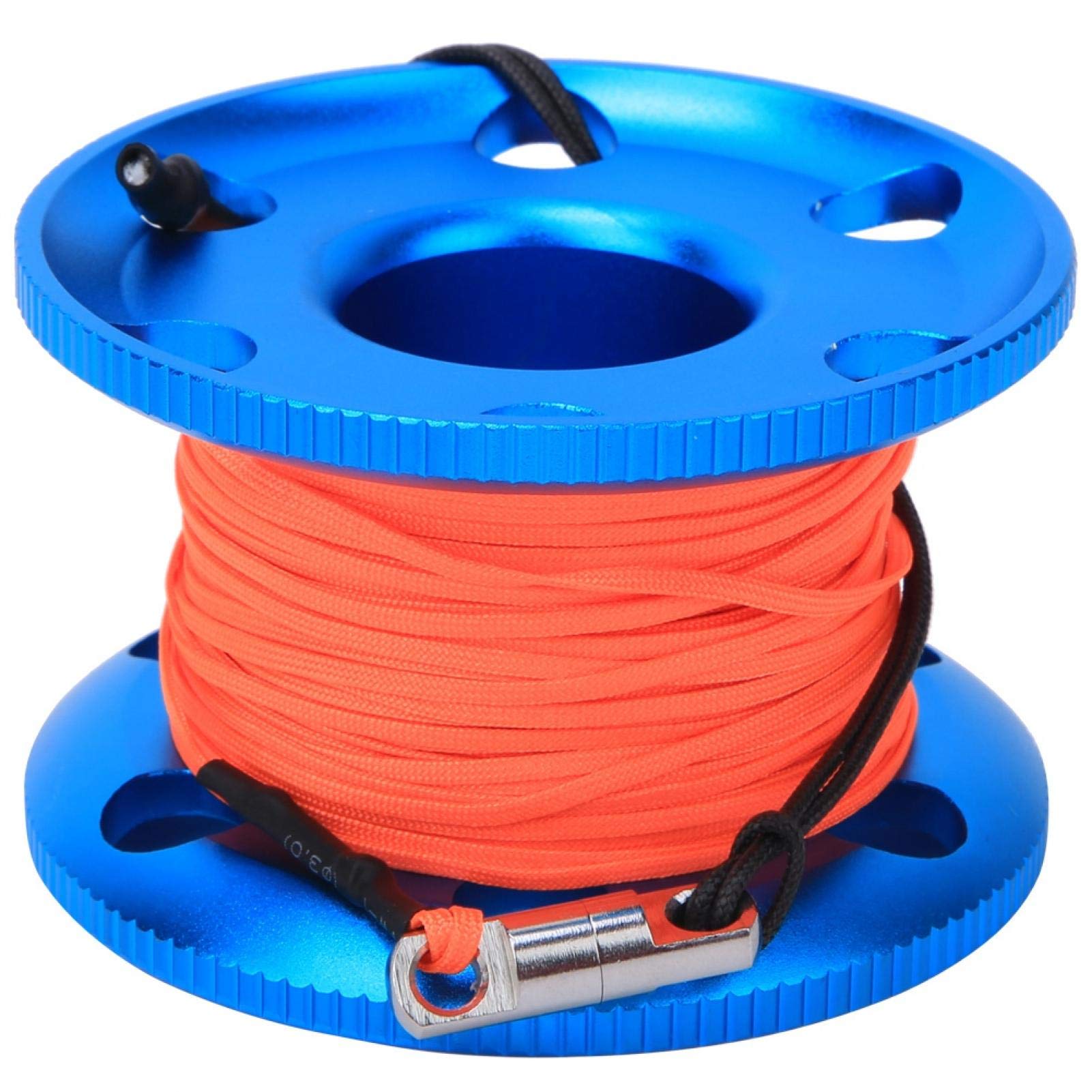 Bobina da immersione in acciaio inox arancione fluo 50 m per snorkeling subacqueo