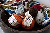 Vista 8 de Keche Hilo de algodón, 60% algodón, 40% hilo acrílico, hilo de algodón suave para crochet y tejer, hilo amigurumi, 1 madeja/bola, 1.76 onzas (50g)