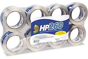 HP260 Duck Packing Tape, 8 Rolls, 480 Yards, Strong Tape for Shipping,...