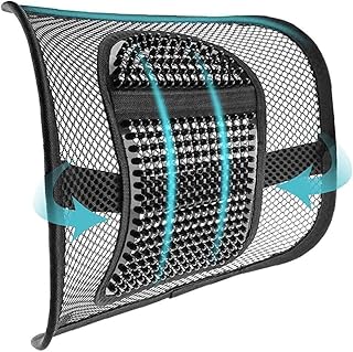 Berrywho 1pcs Trasera de la Ayuda para la Silla de la Oficina, Malla de Soporte Lumbar Trasero de la Silla con Apoyo elástico de la Correa de Respaldo de Asiento de la Silla de Oficina de Coches