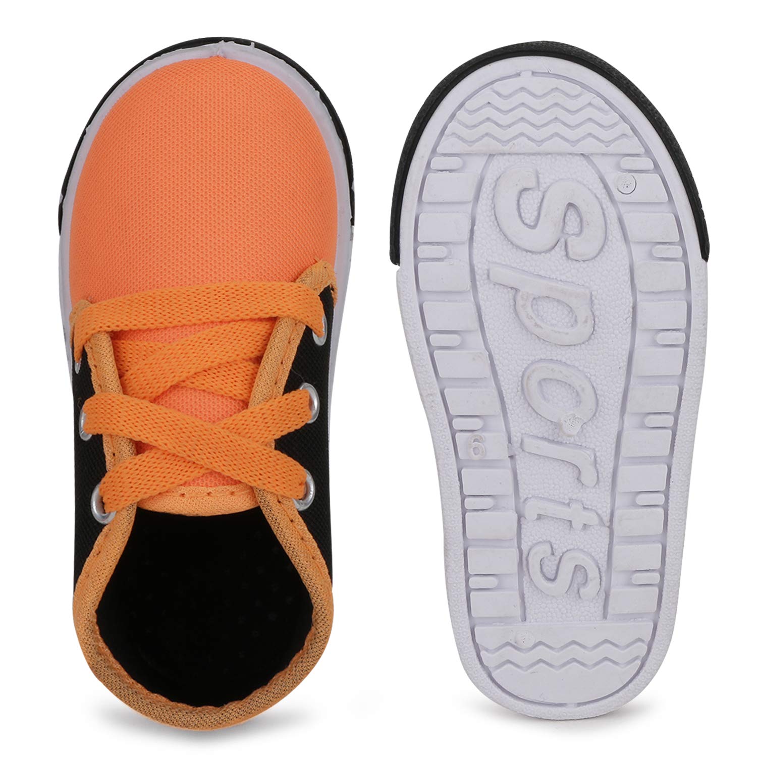 SMARTOTS Kids Casual Laces Shoes for Baby Boys Age 12 Months to 4 Years Rocky Orange 3