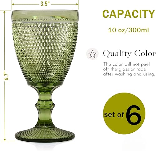 Miniatura 2 de Bandesun Juego de 6 copas de vino  Vaso de cristal con cuentas