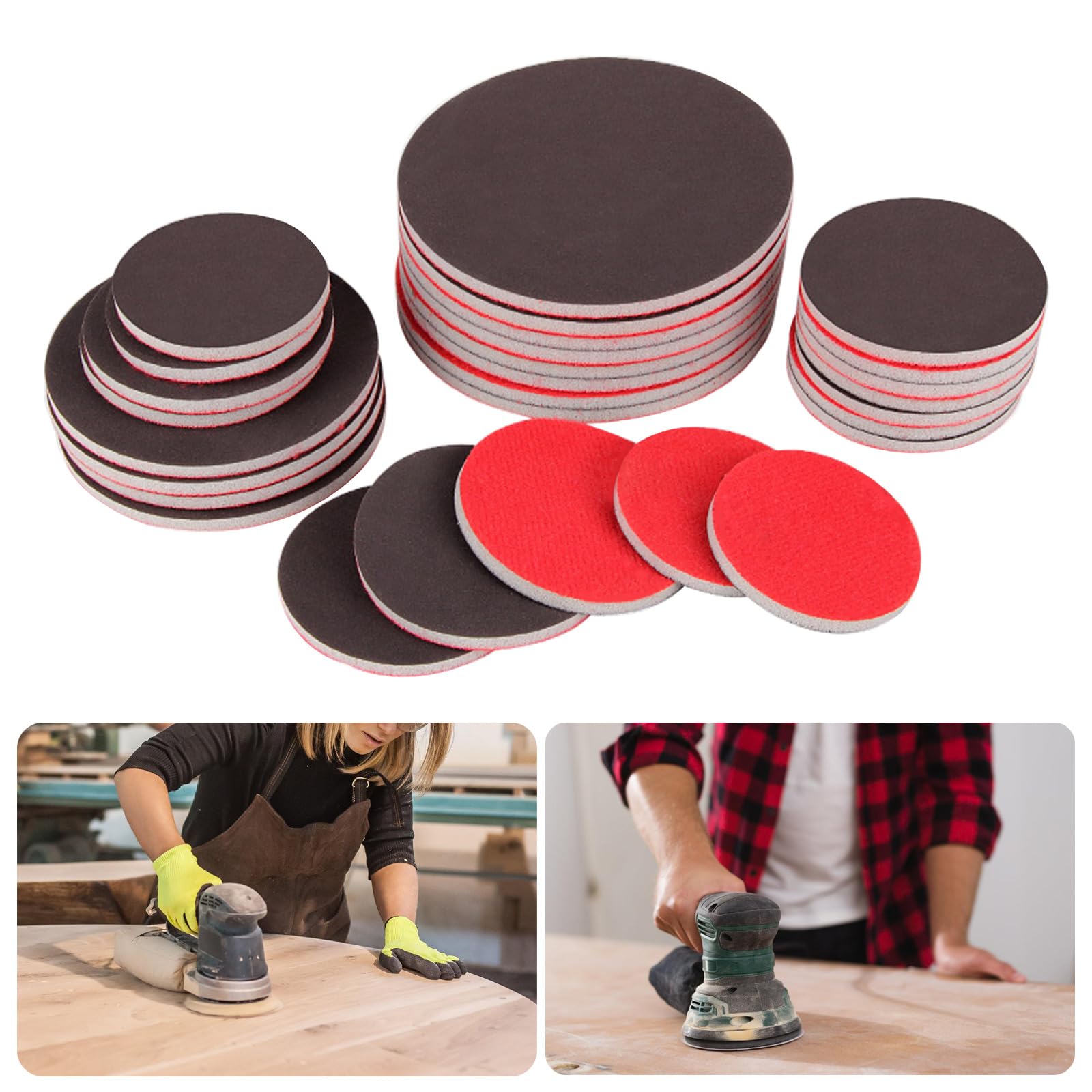 Pack Of 20 Flexible Sanding Pads For Wood Metal And Auto Body Repair Soft Sponge Sandpaper Discs