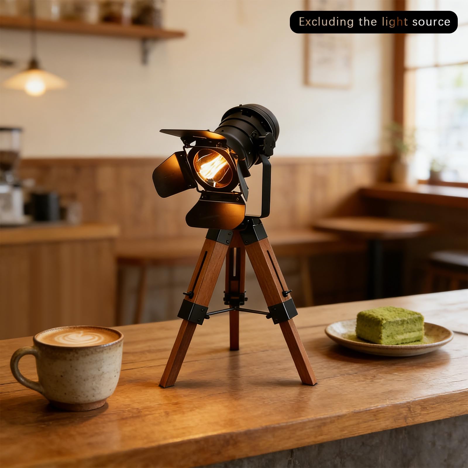 Retro Stativ Stehlampe E27 Bürolampe Antik Scheinwerfer Schreibtischlampe Nachttischlampe Tischlampe Glühbirne nicht im Paket