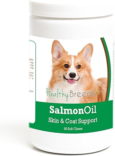 Miniatura 399 de Healthy Breeds Golden Retriever - Aceite de salmón masticable suave, 90
