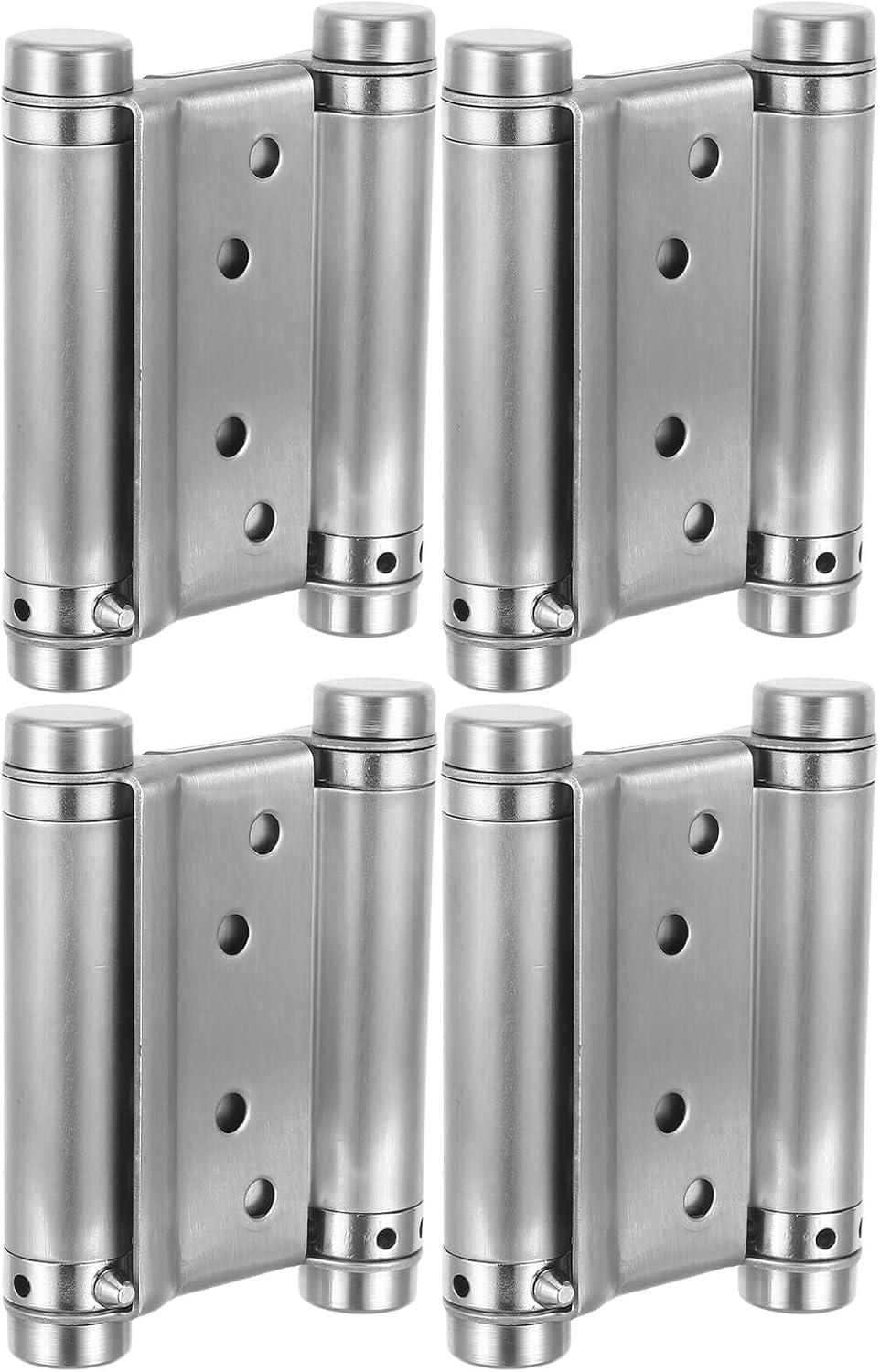4pcs Stainless Steel Double Spring Self Closing Door Hinges 3 Inch Heavy Duty Swing Door Replacement for Commercial Bar Use