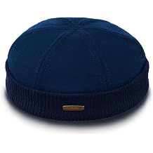 Sterkowski Navy Watch | 100% Wool Beanie for Men and Women | Warm Classic Seaman Hat with Ribbed Band