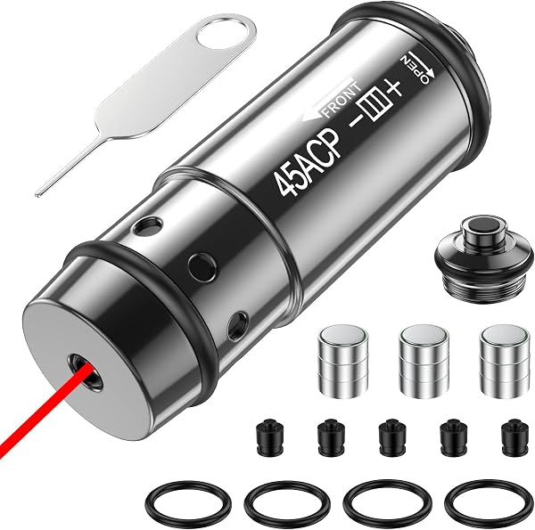45ACP Laser Training Cartridge Dry Fire Training System for Dry Fire Practice and Shooting Training with 3 Set Batteries and Replaceable Back Cover - 1