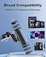 Vista 4 de Car Phone Mount for Samsung Galaxy Z Fold 7 6 5 4 3 2 Accessories, Folding/Tablet Suction Holder for Dashboard 360° Rotatable Fit for iPad Mini 6