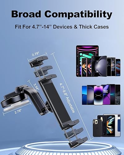 Miniatura 4 de Soporte de teléfono de coche para Samsung Galaxy Z Fold 7 6 5 4 3 2 accesorios, soporte de succión plegabletableta para tablero de instrumentos