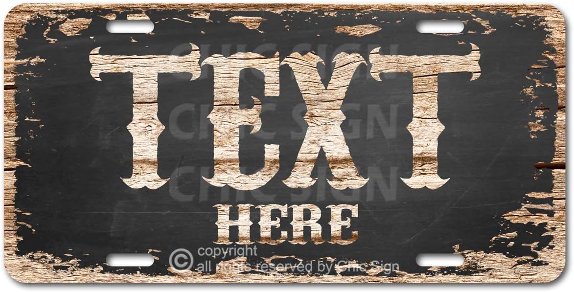 Name's Your Text Here Custom Personalized Tin Chic Sign Rustic Vintage Style Retro Kitchen Bar Pub Coffee Shop 12" x 6" Metal Plate Sign Home Store Man cave Decor Gift Ideas (Aluminum Sign, 12 x 6)