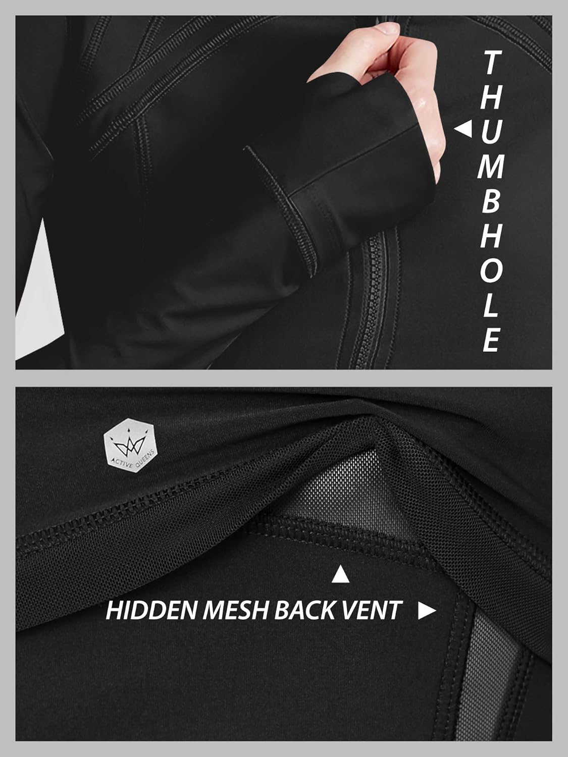 Lock and Love Women's Full Zip-up Yoga Workout Running Track Jacket with Thumb Holes at  Women’s Clothing store