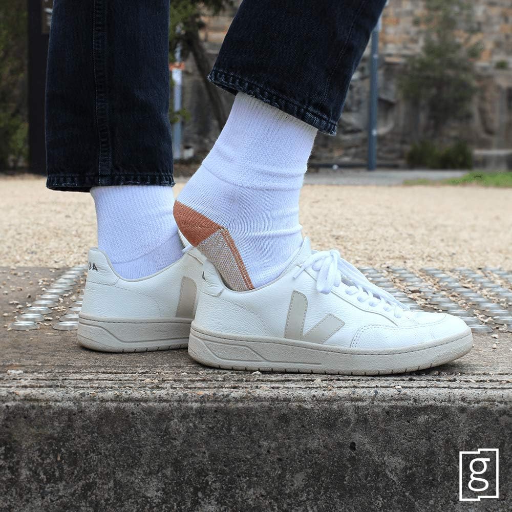 Glucology Diabetes Copper Based Socks- 3 Pack (White) for Mens and Womens Non-binding Socks- Classic Edition-Prime (Mens 11.5-15 Womens 12.5-16, White)