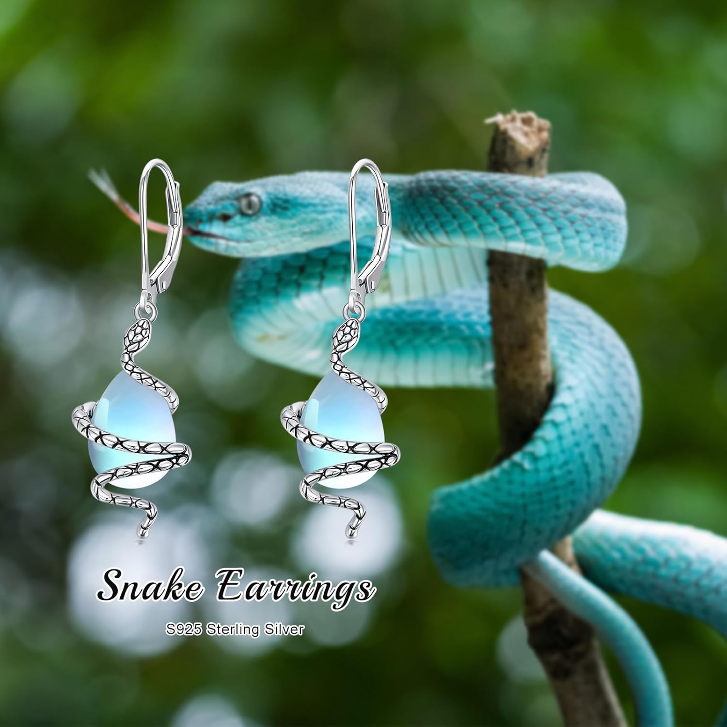 Moonstone Earrings 925 Sterling Silver Teardrop Dangle Earrings Moonstone Jewelry Gifts for Women - Image 6