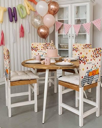 Miniatura 3 de Funda protectora para respaldo de silla de Acción de Gracias, calabaza y hoja de arce, fundas protectoras para silla de camión, fundas extraíbles