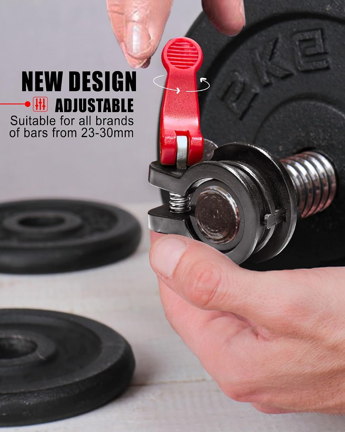 Mini Barbell Clips 1 inch I Multi-Size Adjustable Barbell Collar I 1 inch Barbell ClampsIQuick Release Weight Clips Pair of Locking for Dumbbell Bar
