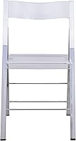 Vista 4 de LeisureMod Silla plegable transparente – Silla plegable de plástico ligera para uso en interiores y exteriores, no requiere montaje, ideal