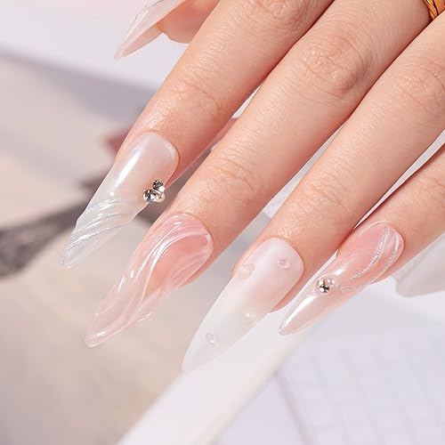 Miniatura 3 de MAYCHAO Gel de uñas 3D de 0.51 oz (15 g) de gel transparente para escultura de uñas, esmalte de gel para arte de uñas, pegamento para gemas,