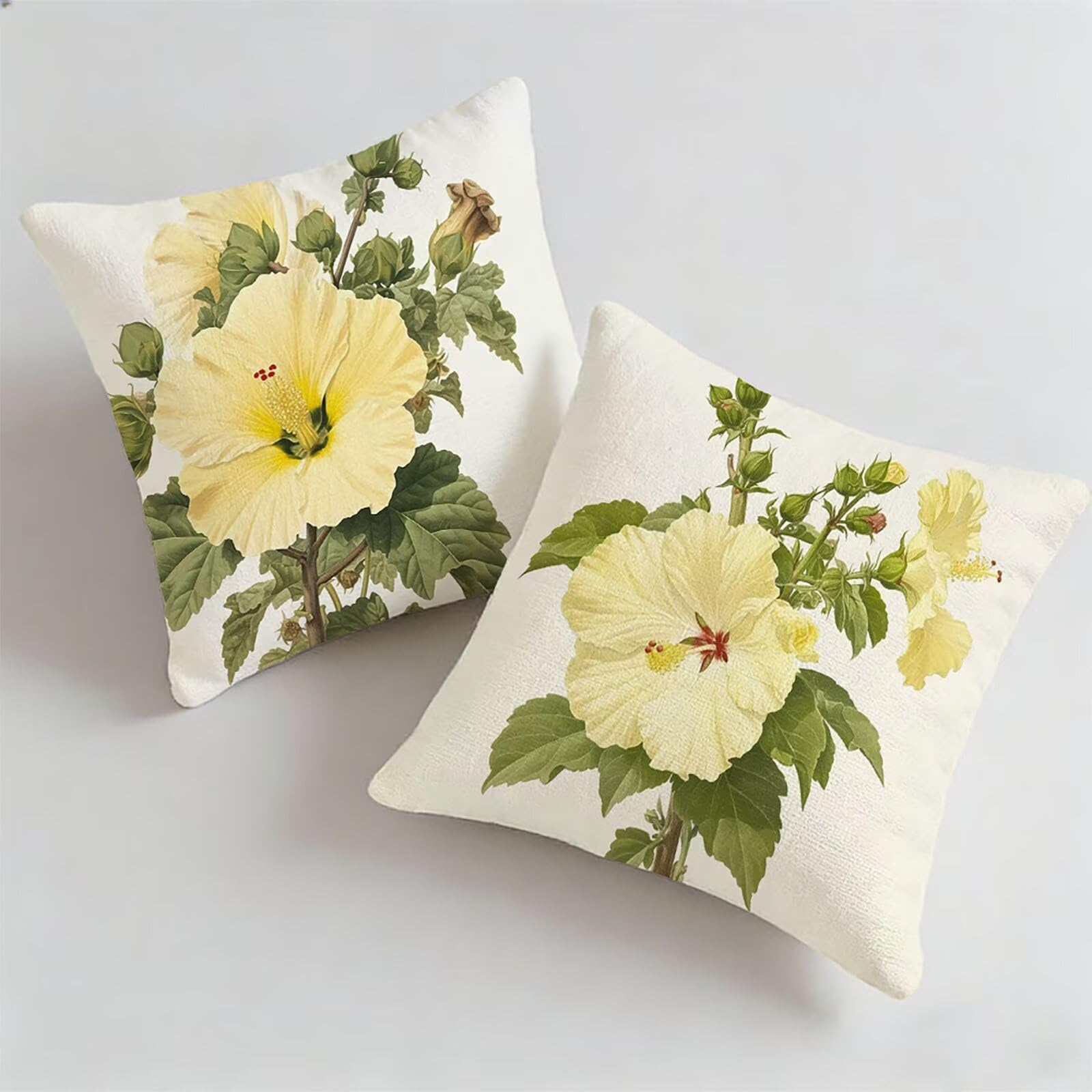 Housse de coussin extérieur imperméable 60x60cm taie oreiller fleur décoration salon de jardin
