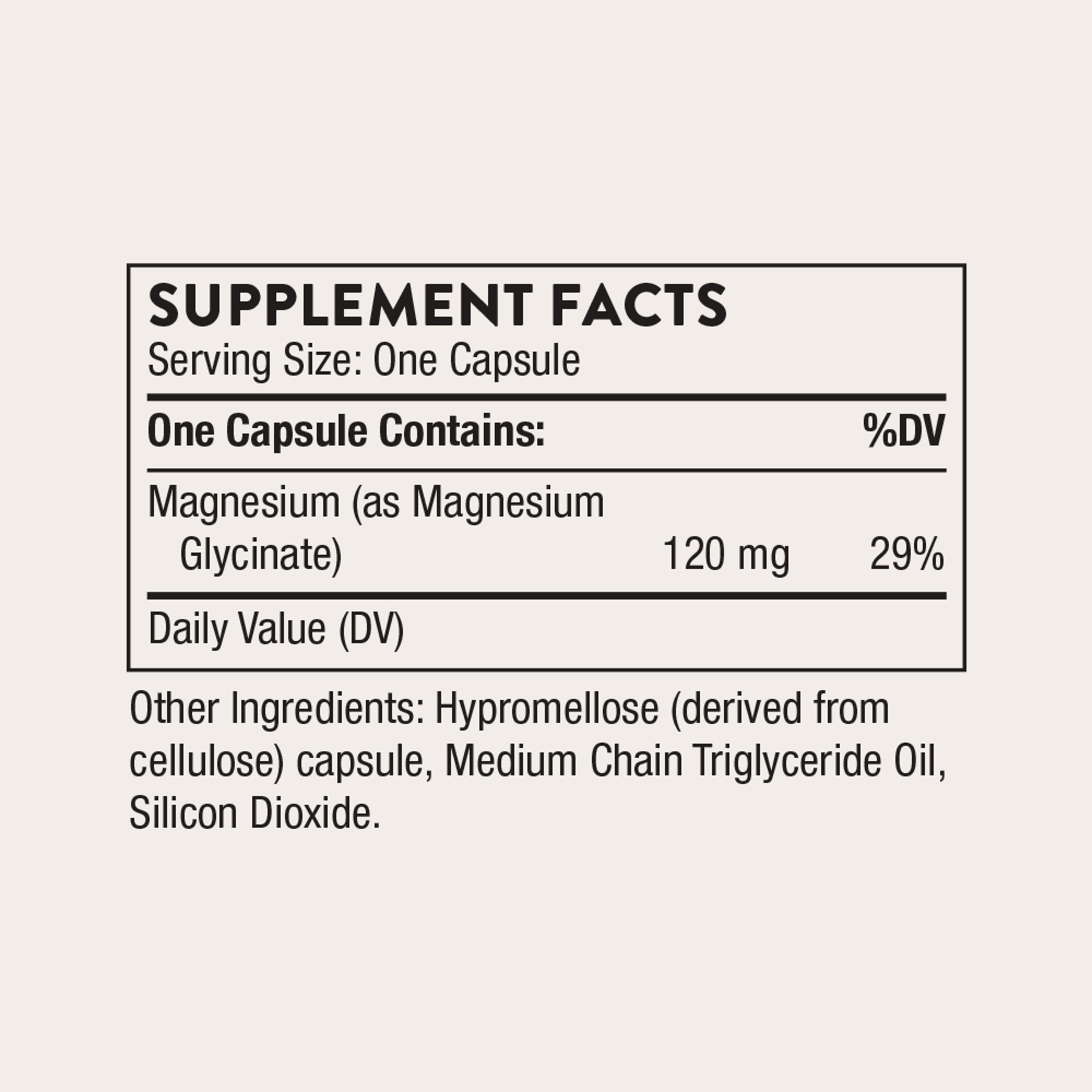 THORNE Magnesium Glycinate, Chelated Magnesium Supplement, 180 Capsules — Amazon image 5