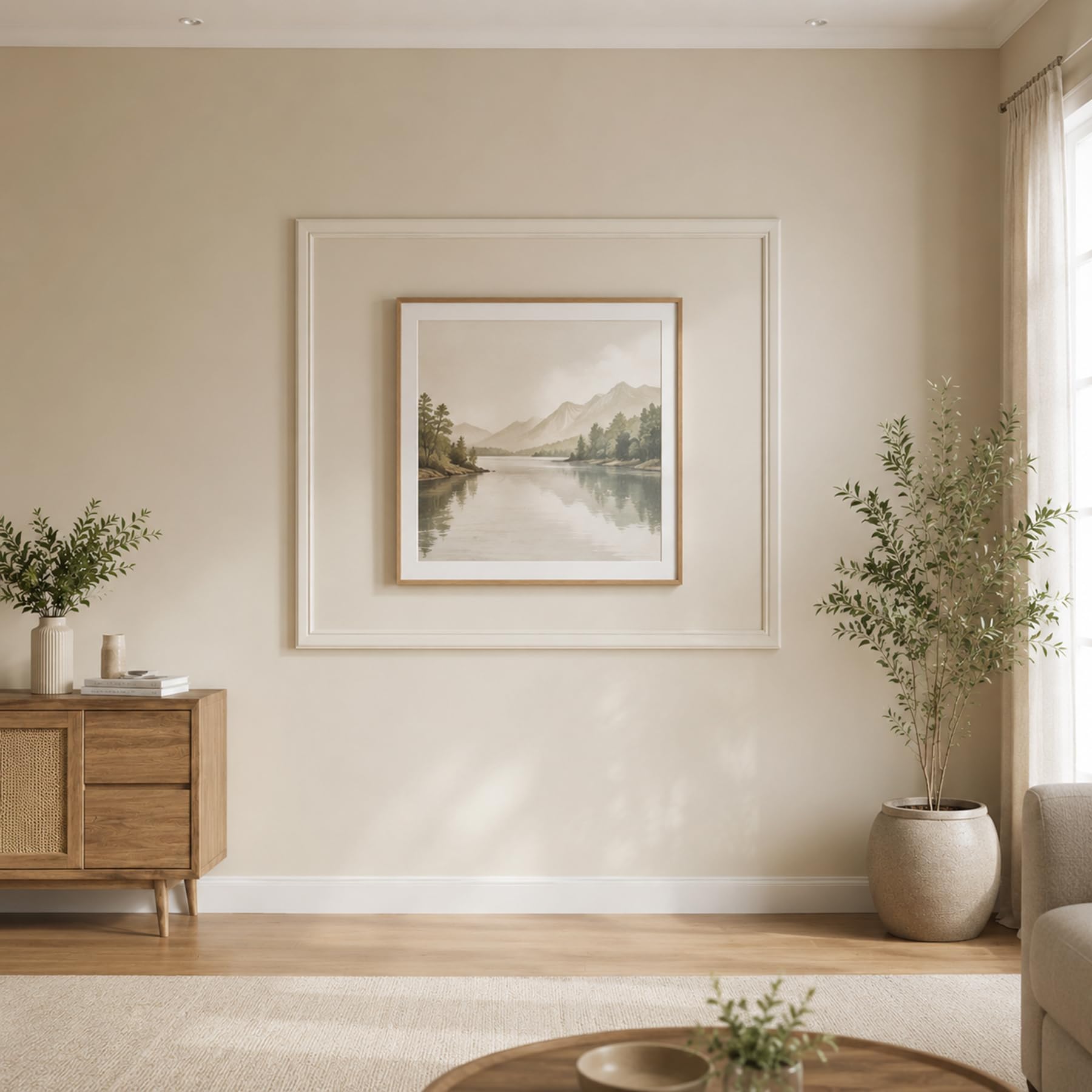 Modanatura Adesiva per Pareti Profilo Piatto Flessibile in PVC Cornice Adesiva per Specchio Porta E Soffitto Nastro Decorativo Autoadesivo Lineare per Interni W 6cm, L 6m