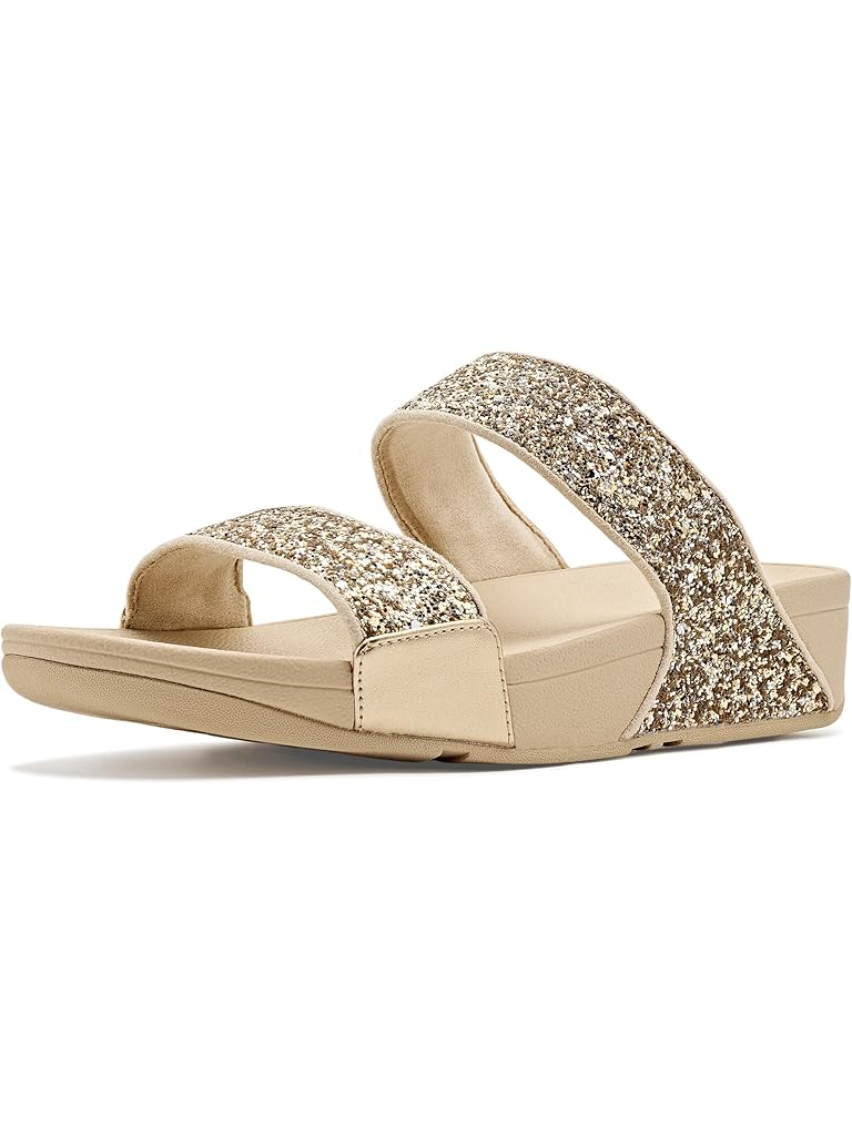 Gold FitFlop Lulu Multi-Tonal Glitter Slides