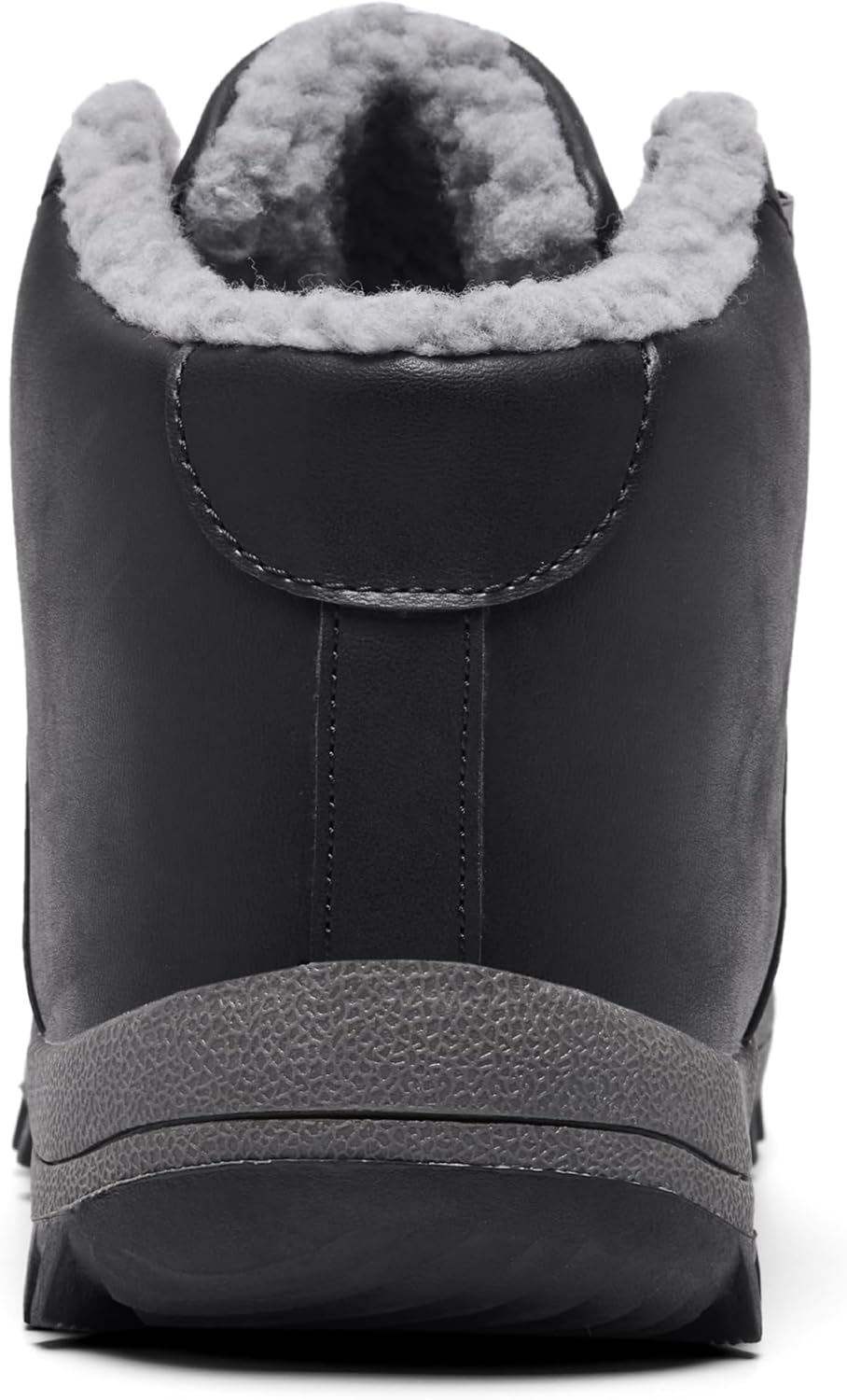 Mens Winter Warm Snow Boots Fur Lined Water Resistant Non-Slip Insulated Waterprof Winter Hiking Wrok Shoes - Image 6