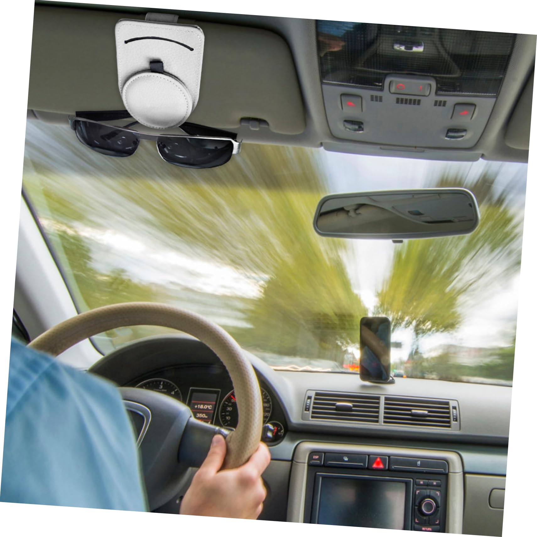 iplusmile 2pezzi Porta Occhiali Da Sole Per Auto Supporto Per Visiera Clip Per Occhiali e Carte Organizzatore Pratico e Multifunzionale Facile Da Installare