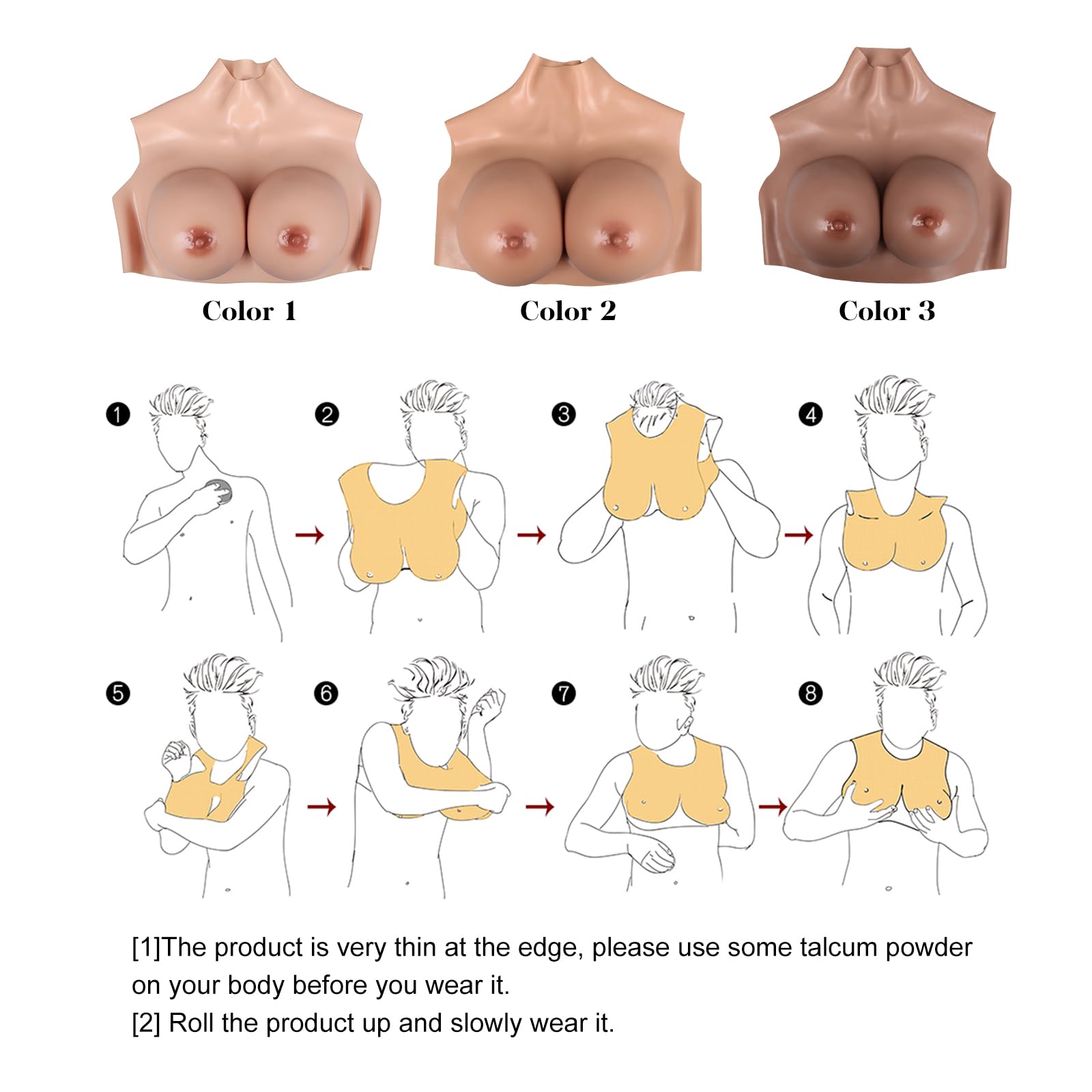 4 ° Silicone Tette Finte Coppa C-G Forme Seno Realistico Silicone Pettorale Seni Finti per Cosplay Crossdressers Drag Queen