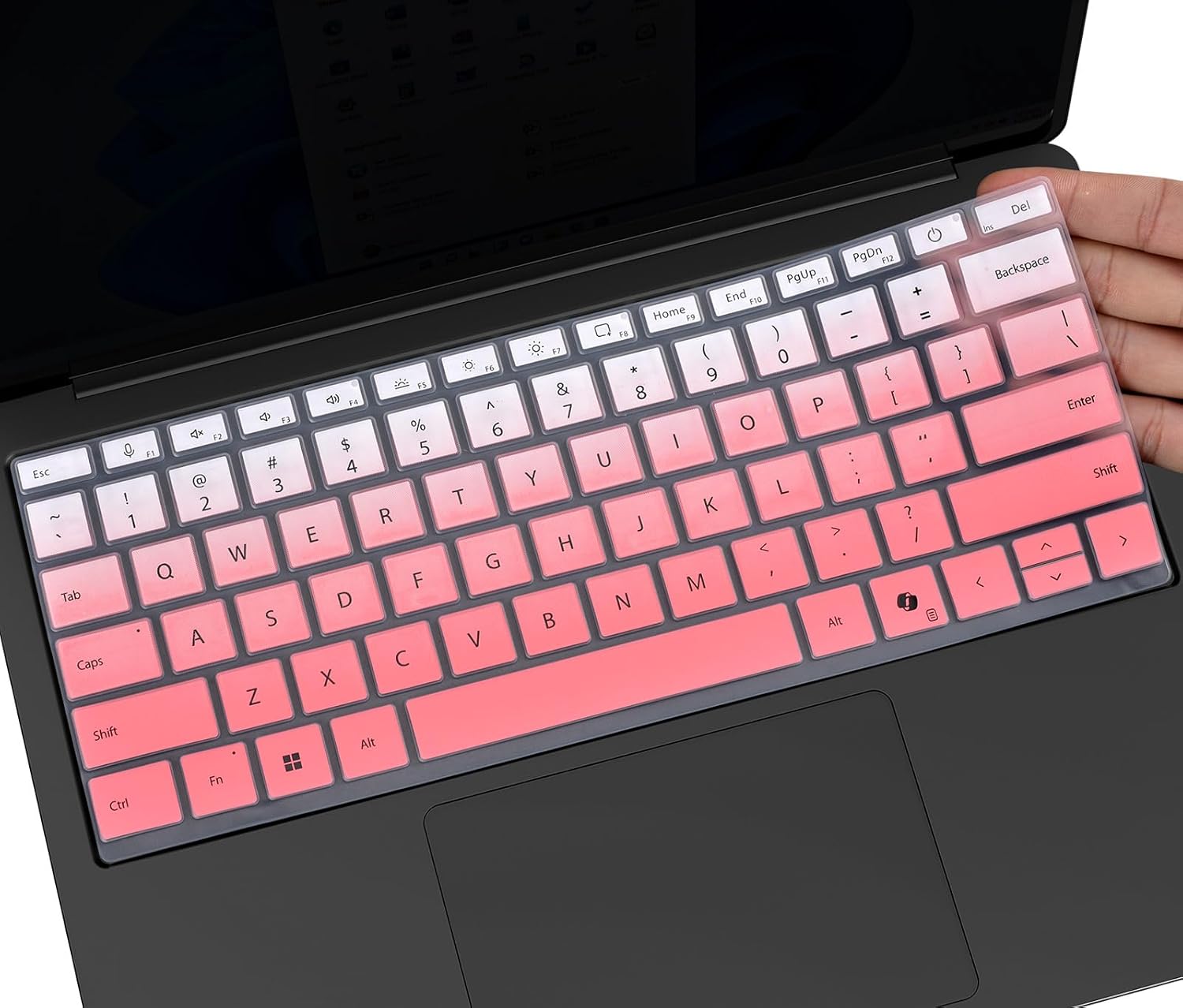 Keyboard Cover for 2026 2024 Microsoft Surface Laptop 8/7(7th Edition) 13.8 & 15 inch, Surface Laptop Accessories Ultra Thin Keyboard Protective Skin -Ombre Pink
