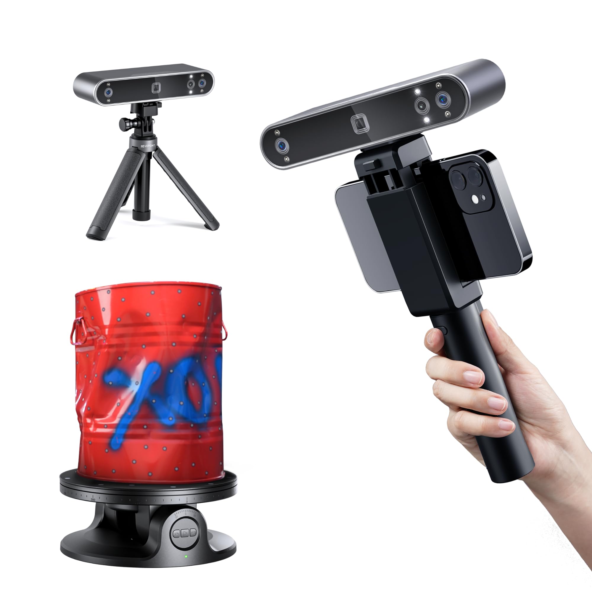 Revopoint POP3 Plus 3D Scanner for 3D Printing, Handheld 3D