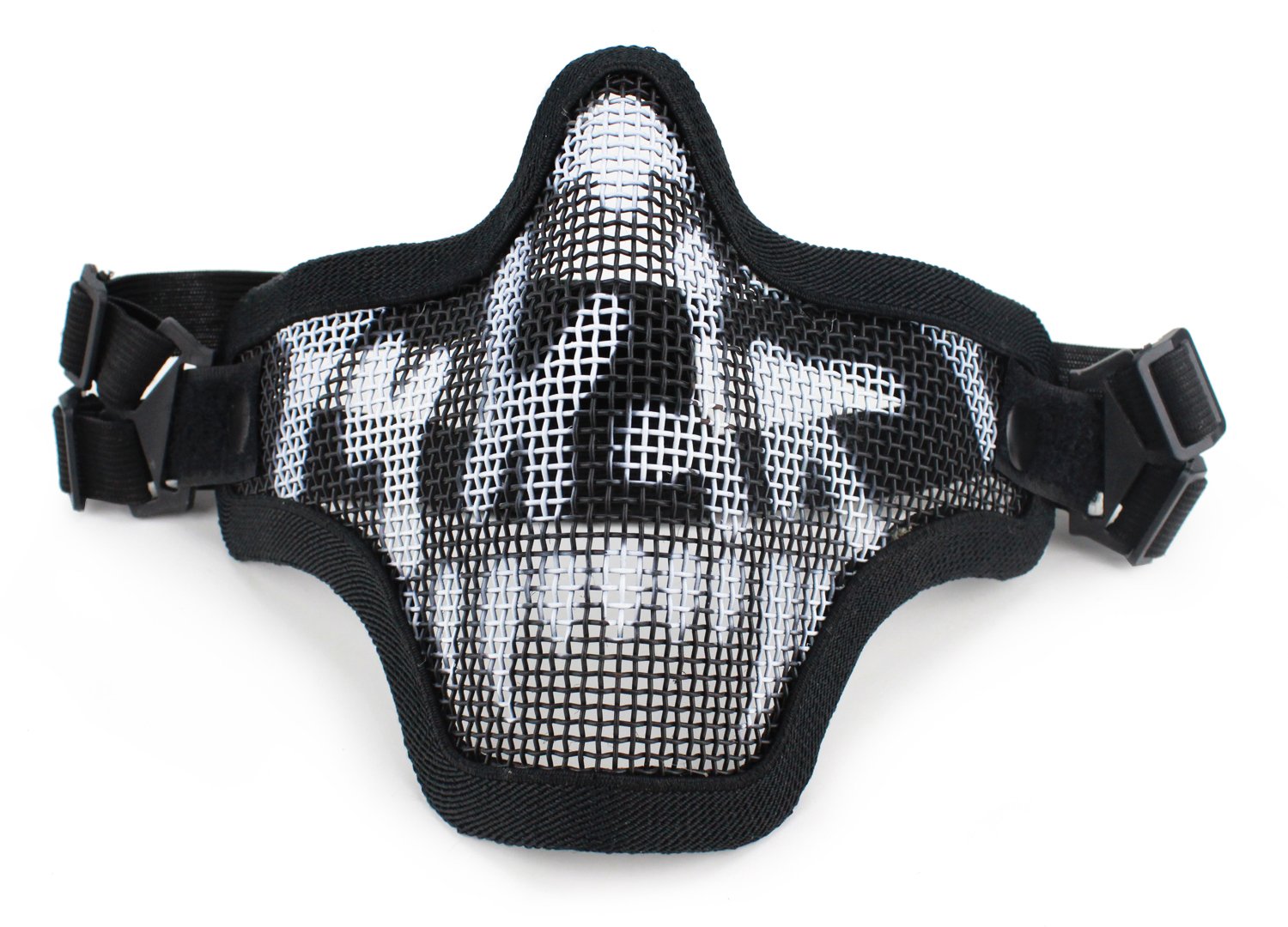 Tactical Mask Half Face Low Carbon Steel Wire Warrior Mask Protect Solid Mask For Game Field CS Tactical Equipment