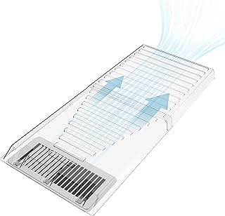 Magnetic Vent Extender for Under Furniture, Air Vent Deflector for Metal Floor Register 10"