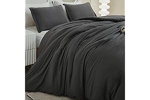 Litanika Dark Grey Comforter Queen Size Set - Grey & White Bedding Comforters Set