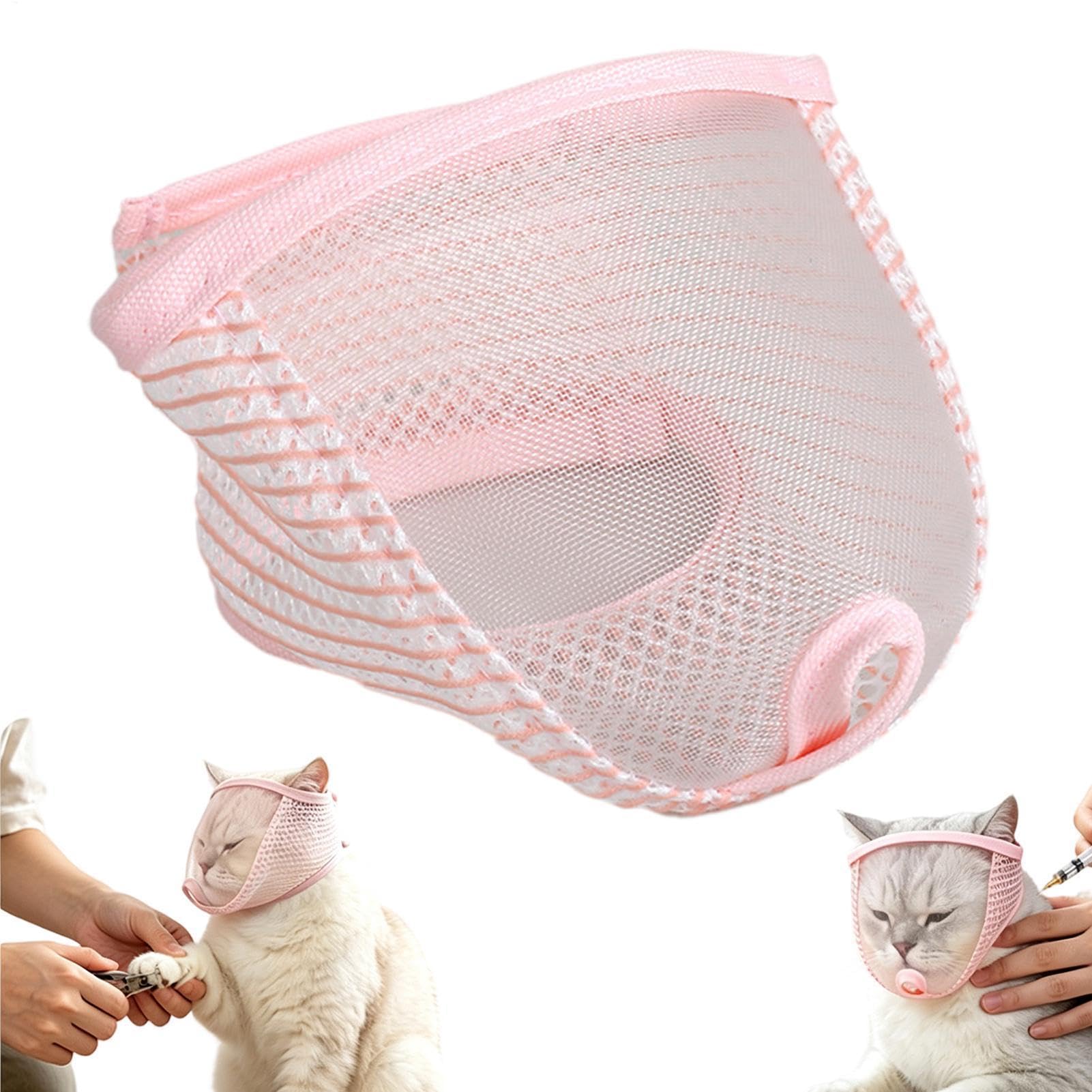 Mascarilla de aseo de gatos para bañarse y cortar uñas con malla protectora