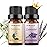 Sedbuwza Lavender Jasmine Essential Oil Set, Lavender Fragrance Oil Jasmine Scent Oil Set for Diffuser, Aromatherapy, Massage, Soap, Candle Making 2 x 10 ml