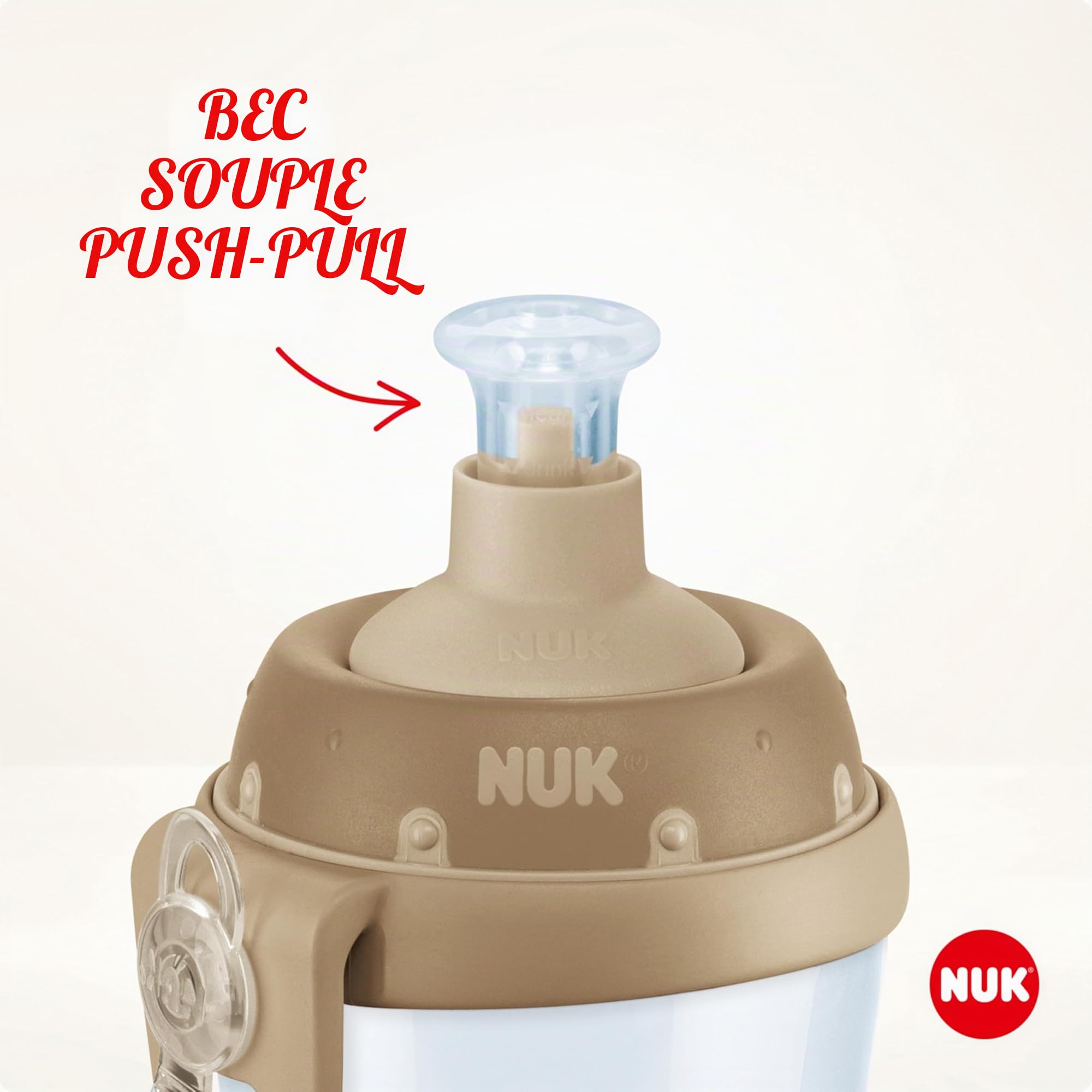 NUK Sports Cup - Gobelet avec effet caméléon - Pour enfant à partir de 36 mois - Avec bec verseur anti-fuites - Clip et capuchon de protection - Sans BPA - 450 ml - Caméléon (vert)
