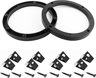 2PCS 6.5 Speaker Spacer Enhance Sound Quality, for Subwoofer Mid Range Custom Installation Mounting Adapter,Universal 6.5 Speaker Rings Fixed Speakers