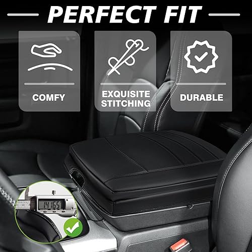 Miniatura 334 de Muslogy Funda de consola central compatible con Honda Pilot 2023 2024 2025, 2024 2025 2026 Ridgeline/Passport Accesorios para apoyabrazos, tapa