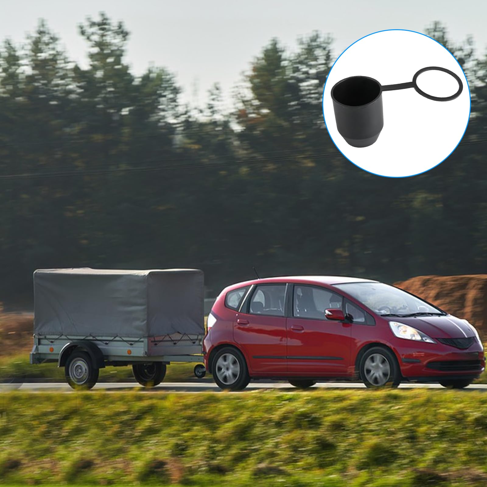 Tappo Coprigancio Traino In Gomma Rossa, 2 Pezzi, Diametro 50mm, Impermeabile E Antipolvere Per Auto, Camion, Rimorchi E Camper