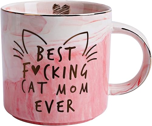 Regalos para mamá de gato para mujeres, taza de café de Navidad Crazy Cat Lady regalo para amantes de gatitos, hija, hermana, tía, esposa, mejores