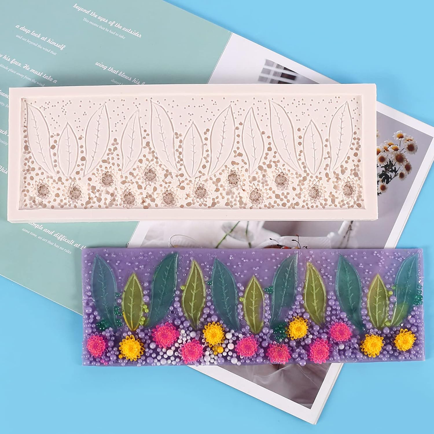 3D Cake Decor Pastry Baking Mold Little Rose Mold Silicone Pearl Fondant Dessert Decor for Home Kitchen Baking Pearl Silicone for Fondant Chocolate