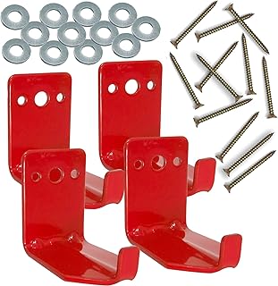 4 Pack of Fire Extinguisher Mount, Wall Hook, Fire Extinguisher Bracket up to 40 lbs Extinguishers, Suitable for Big and Small Fire Extinguisher, Holder for Dry Chemical and Water Extinguishers