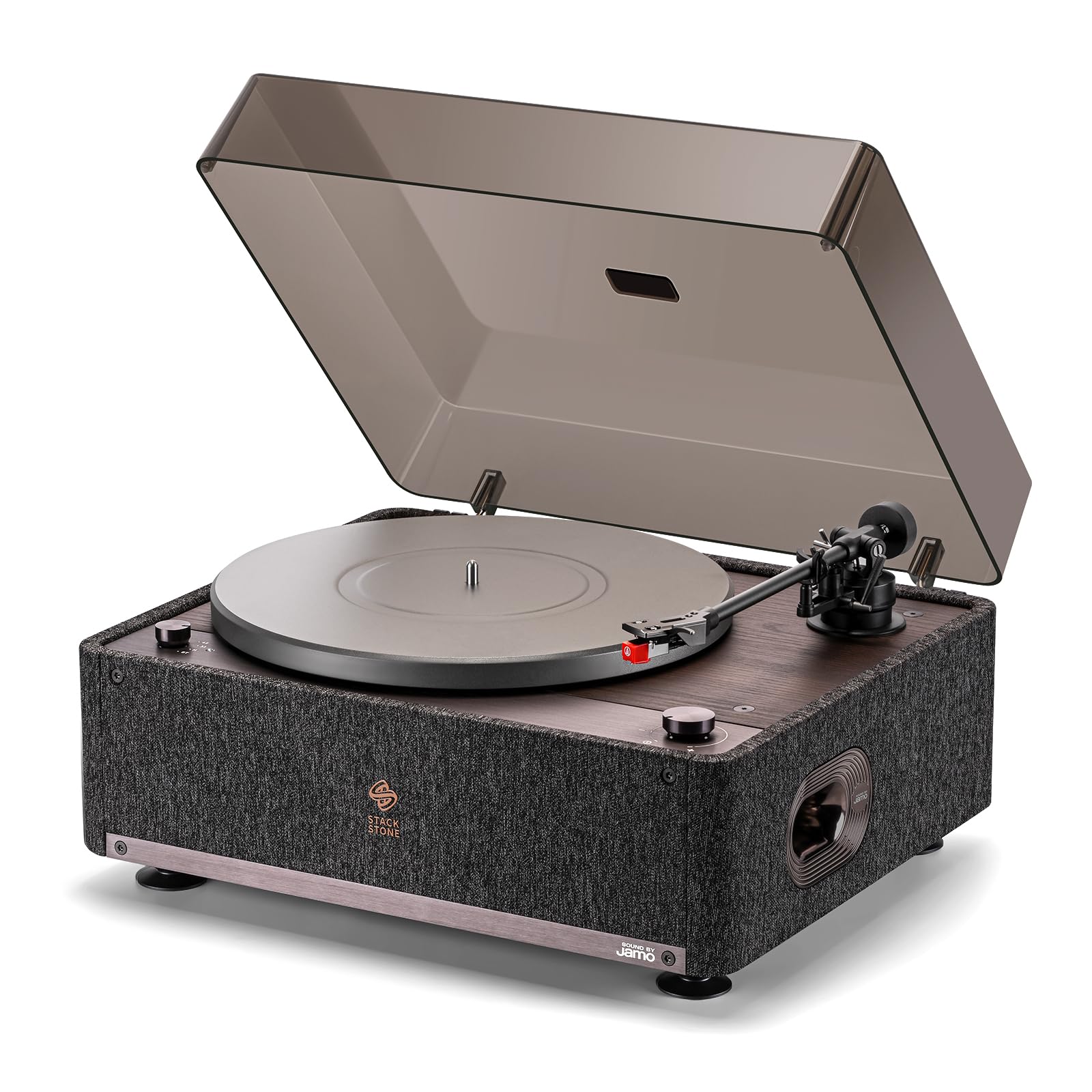 STACKSTONE x JAMO SS08 Platine Vinyle Bluetooth 5.3 avec Haut-parleurs Hi-FI à Grande Chambre Acoustique accordés par Jamo - Les Beatles, Paul McCartney, John Lennon, RIngo Starr, George Harrison STACKSTONE x JAMO SS08 Platine Vinyle Bluetooth 5.3 avec Haut-parleurs Hi-FI à Grande Chambre Acoustique accordés par Jamo