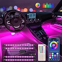 Keepsmile RGB Interior Car Lights with APP Control, Remote & Music Sync - 12V LED Under Dash Kit for Trucks & Jeeps