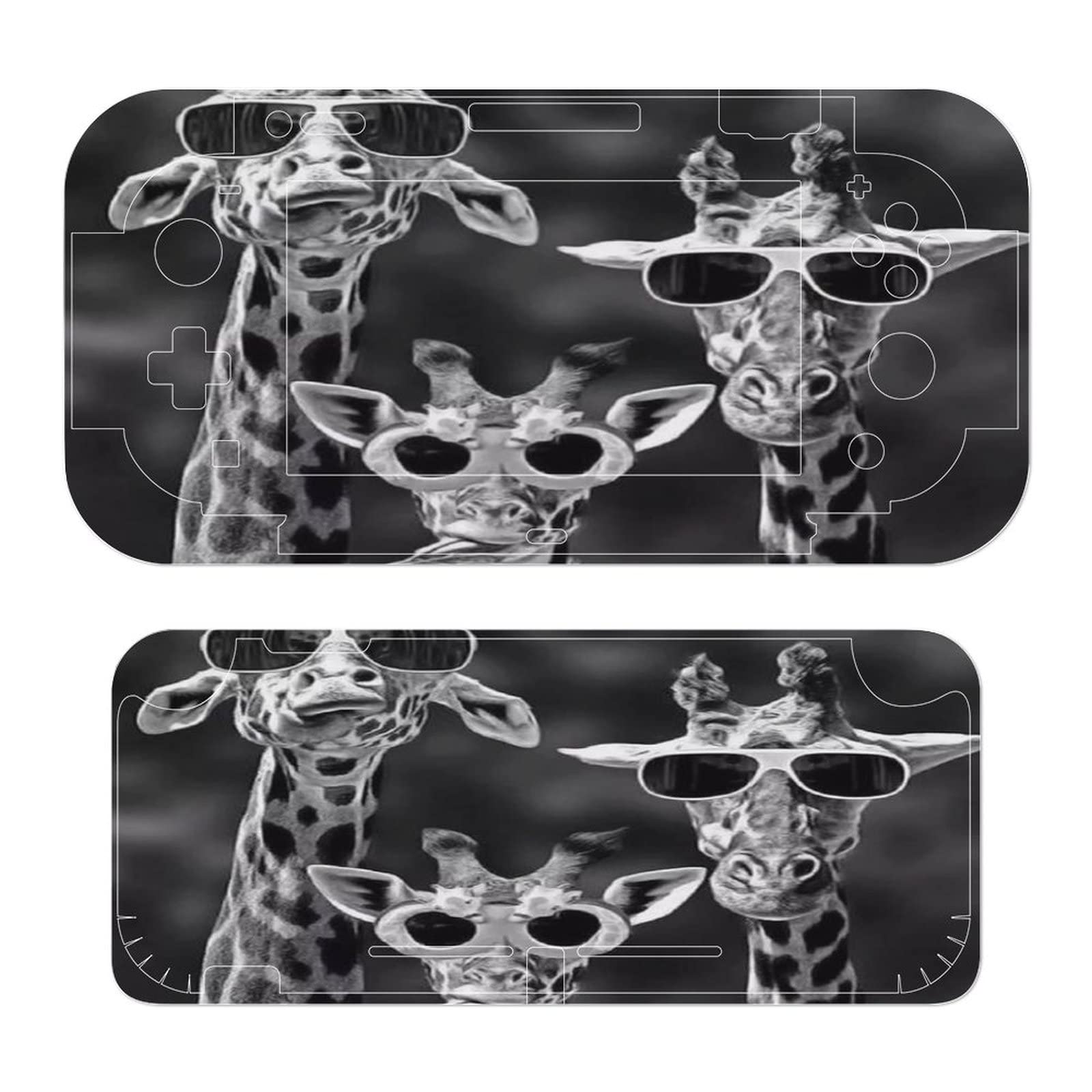 Sunglass Giraffes Compatible with Switch Switch Lite Console Joy-Con Dock Sticker Skin Full Set Printed Pattern Cover