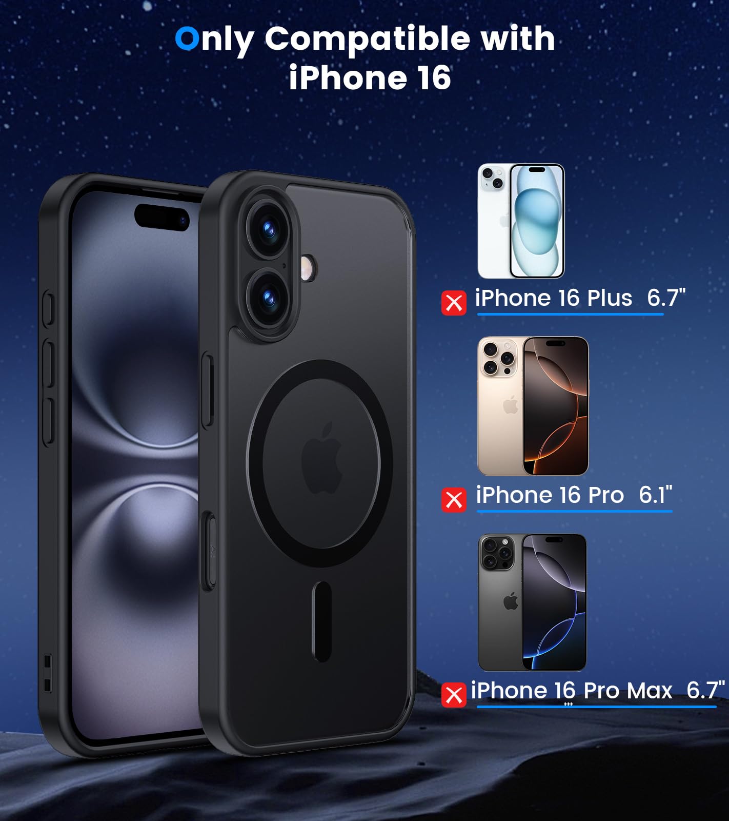 Funda Magnética Para Phone 17 Pro - Incluye 2 Cristales Templados Y Protector De Cámara, Compatible MagSafe