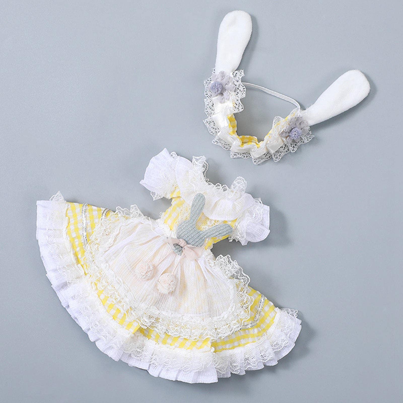 10 Set Puppenkleidung Kleid Kostüme Outfits Kollektionen Mode für 30cm Babypuppe Gelb