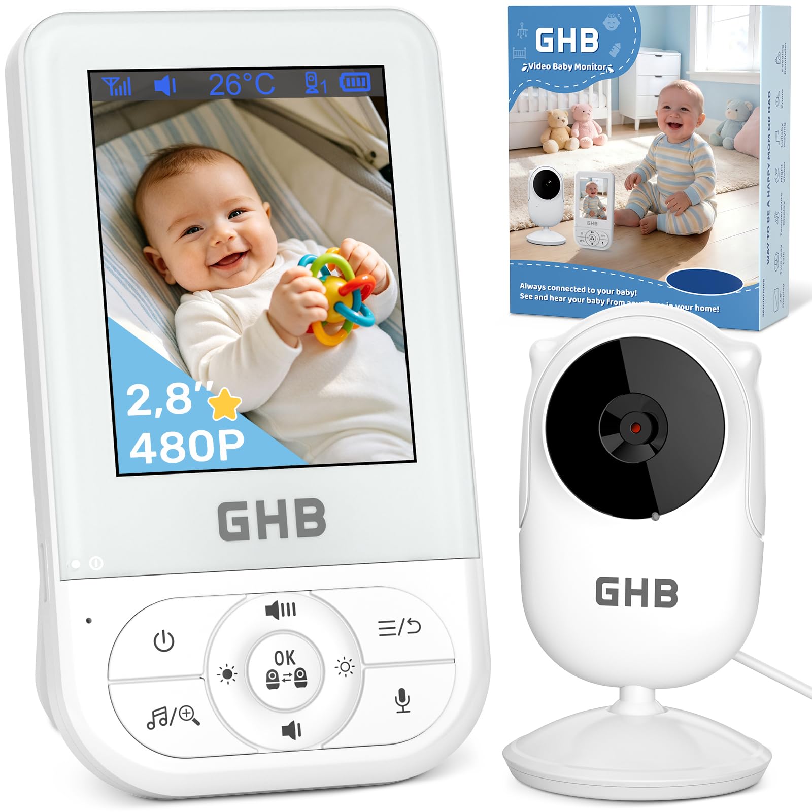 ghb babyphone camera vision nocturne vox