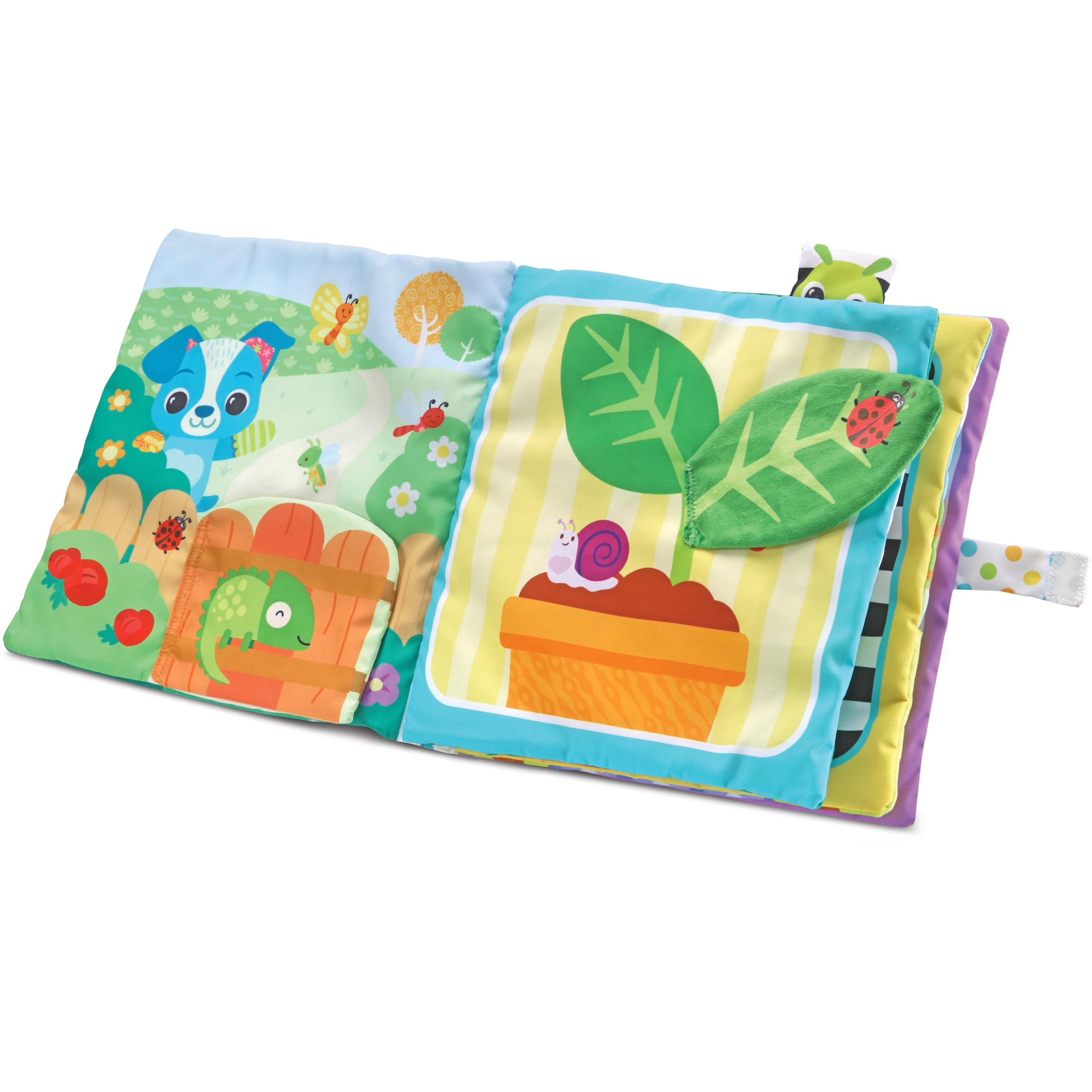 VTech-Baby Gran Libro sensorial El Bosque de Las sorpresas, Libro Grande de Tela, Interactivo, Elementos Móviles, Canciones y Melodías, Osito Separado, Regalo bebés +3 Meses, Versión ESP